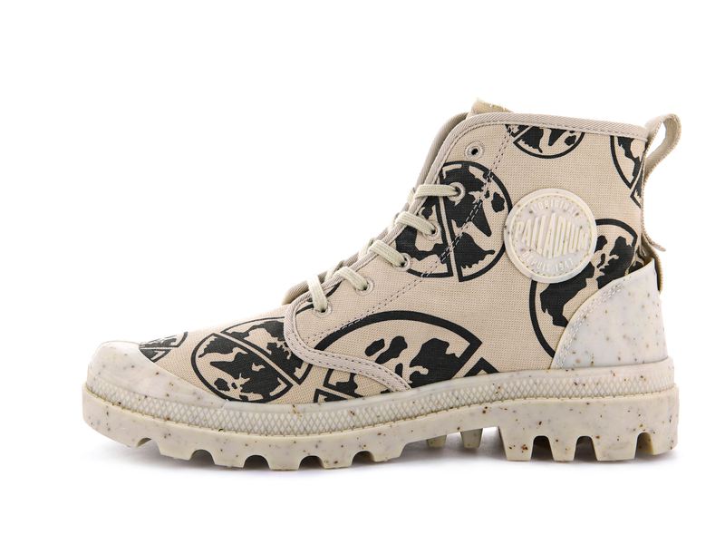 Beige Kids' Palladium Pampa Eco-Versary 75th Boots | 9241MYFNT