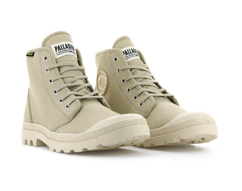 Beige Kids' Palladium Pampa Hi Originale Boots | 3189TAWSF