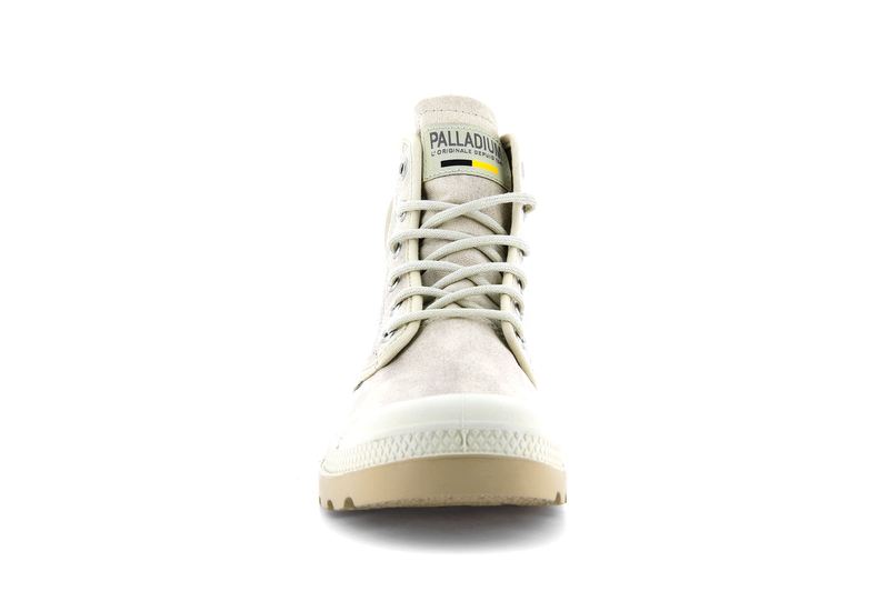 Beige Kids' Palladium Pampa Hi Wax Boots | 2613UQHNM