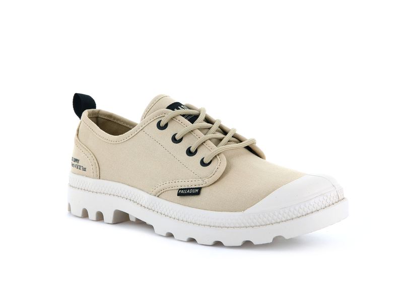 Beige Kids' Palladium Pampa Oxford Heritage Supply Low Tops | 3687YQAOK