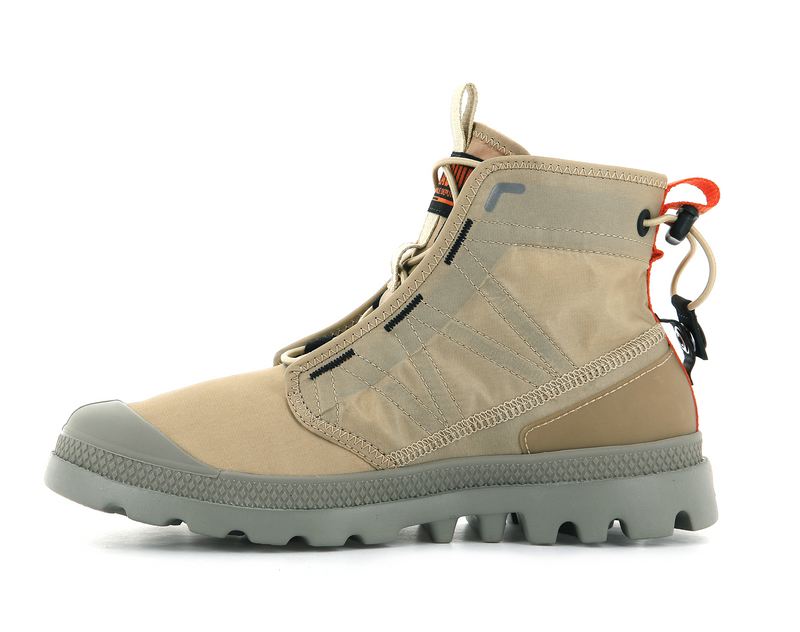 Beige Kids' Palladium Pampa Travel Lite Boots | 2684JMXEG