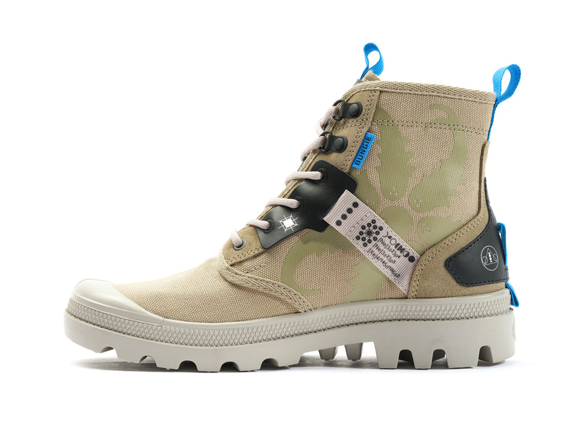 Beige Kids' Palladium Pampa Witch Queen X Destiny Boots | 0852WYFAI