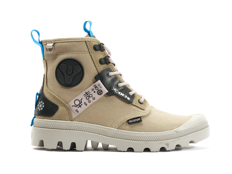 Beige Kids\' Palladium Pampa Witch Queen X Destiny Boots | 0852WYFAI