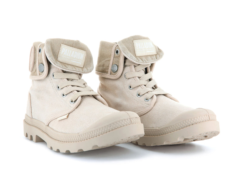 Beige Men's Palladium Baggy Boots | 4873NXPEM