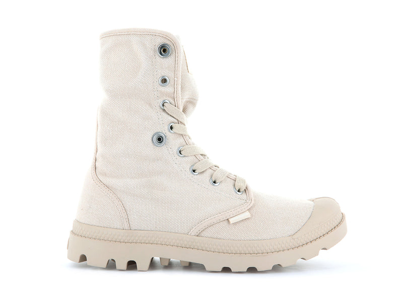 Beige Men's Palladium Baggy Boots | 4873NXPEM