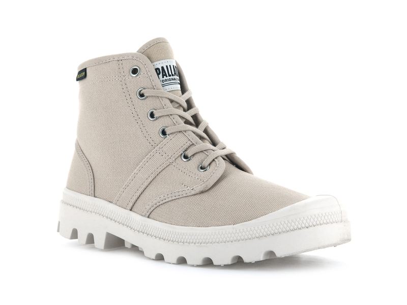 Beige Men's Palladium Pallabrousse Boots | 7905CLXWU