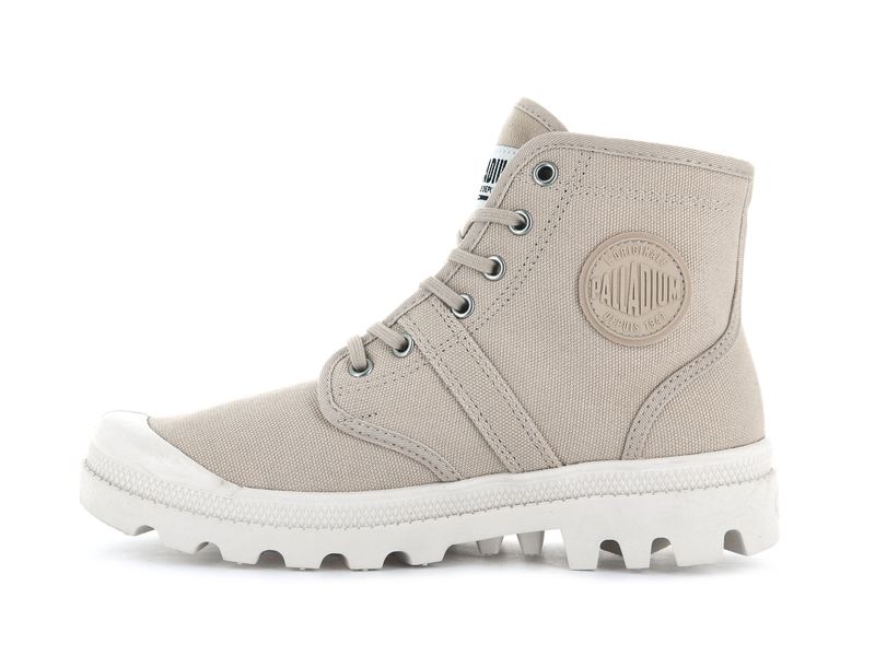 Beige Men's Palladium Pallabrousse Boots | 7905CLXWU