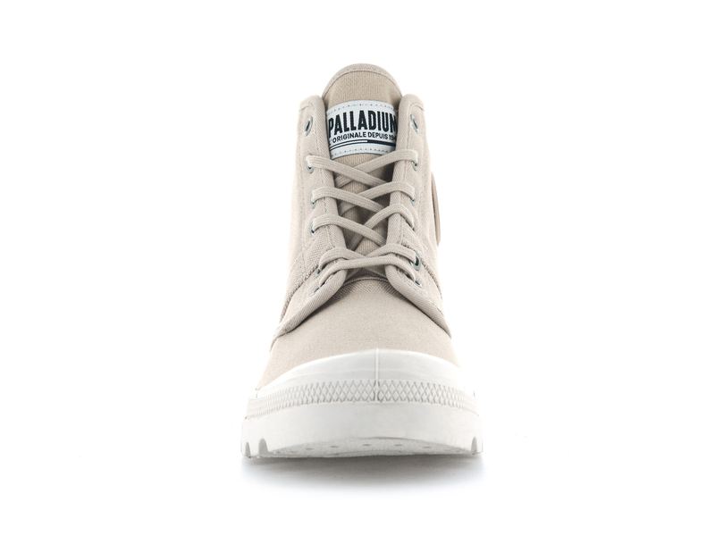 Beige Men's Palladium Pallabrousse High Tops | 3120QMSYR