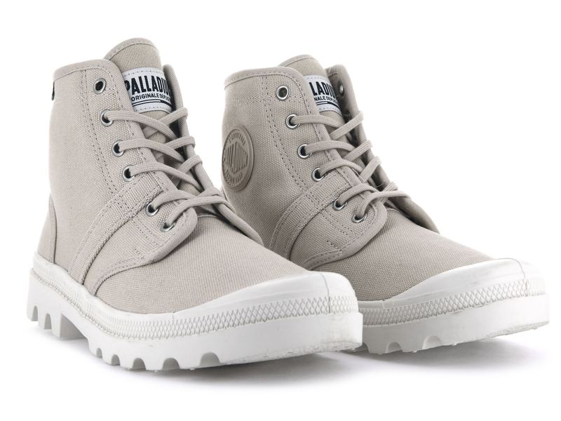 Beige Men's Palladium Pallabrousse High Tops | 3120QMSYR