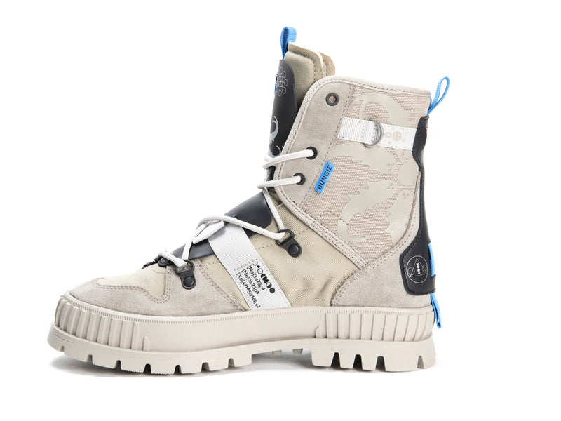 Beige Men's Palladium Pallashock Witch Queen X Destiny Boots | 2794UVDZQ