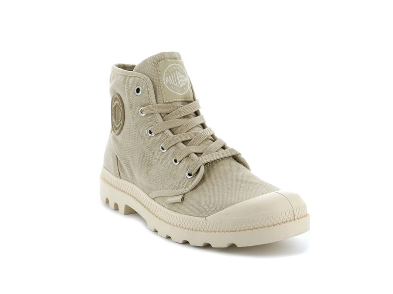 Beige Men's Palladium Pampa Hi Boots | 8513SJCWN