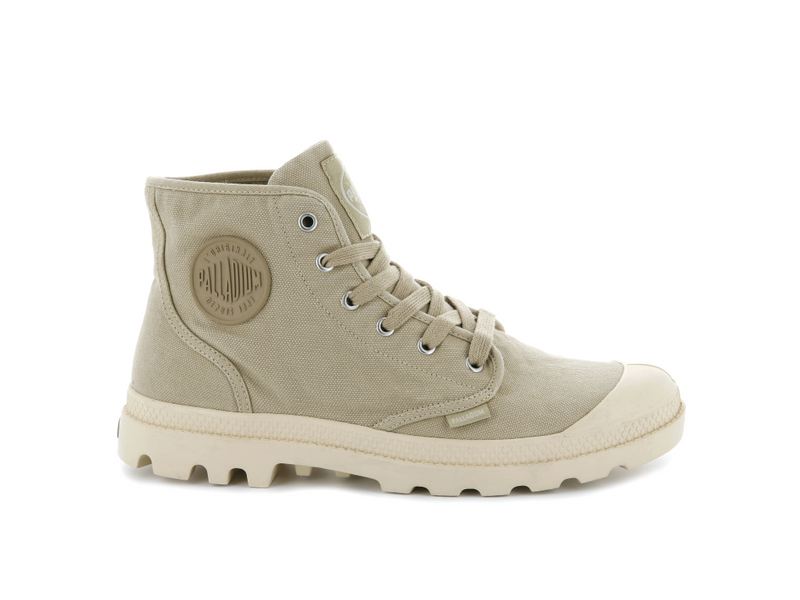 Beige Men\'s Palladium Pampa Hi Boots | 8513SJCWN