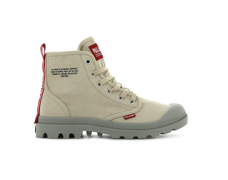 Beige Men\'s Palladium Pampa Hi Dare Boots | 3124QDISN