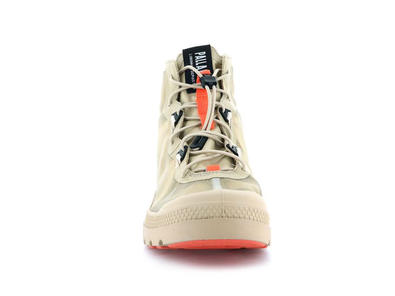 Beige Men's Palladium Travel Lite+ Adventure High Tops | 5463VGLPH