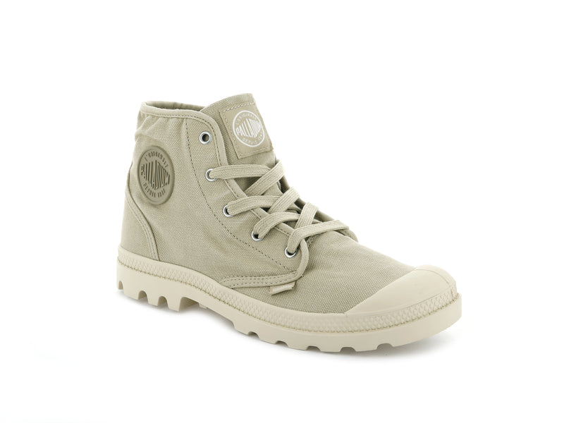 Beige Women's Palladium Pampa Hi Boots | 0347MWKNZ