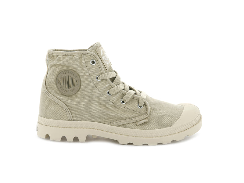 Beige Women\'s Palladium Pampa Hi Boots | 0347MWKNZ