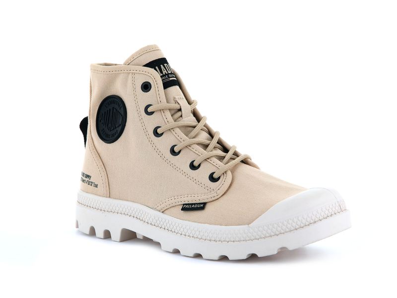 Beige Women's Palladium Pampa Hi Htg Supply Boots | 5496UITLR