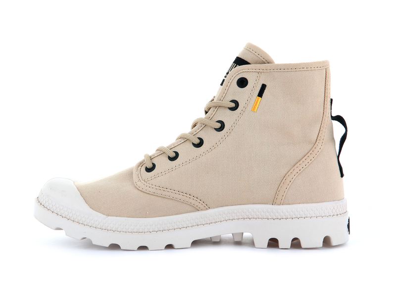 Beige Women's Palladium Pampa Hi Htg Supply Boots | 5496UITLR