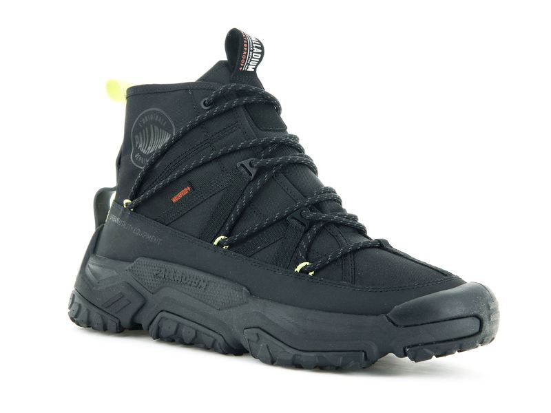 Black Kids' Palladium Off-Grid Cross Wp+ High Tops | 8165BSQAH