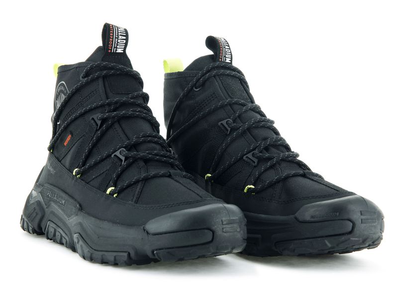 Black Kids' Palladium Off-Grid Cross Wp+ High Tops | 8165BSQAH