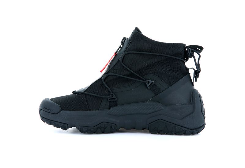 Black Kids' Palladium Off-Grid Hi Zip Waterproof + Low Tops | 1508YEXPQ