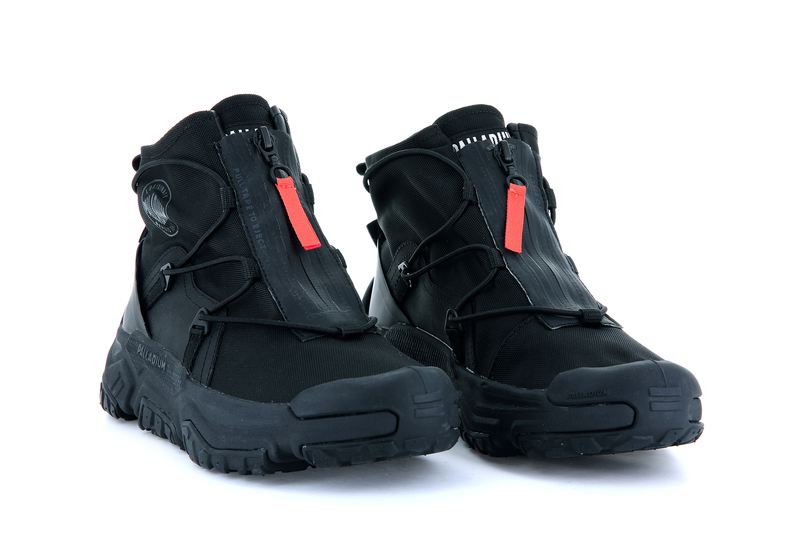 Black Kids' Palladium Off-Grid Hi Zip Waterproof + Low Tops | 1508YEXPQ