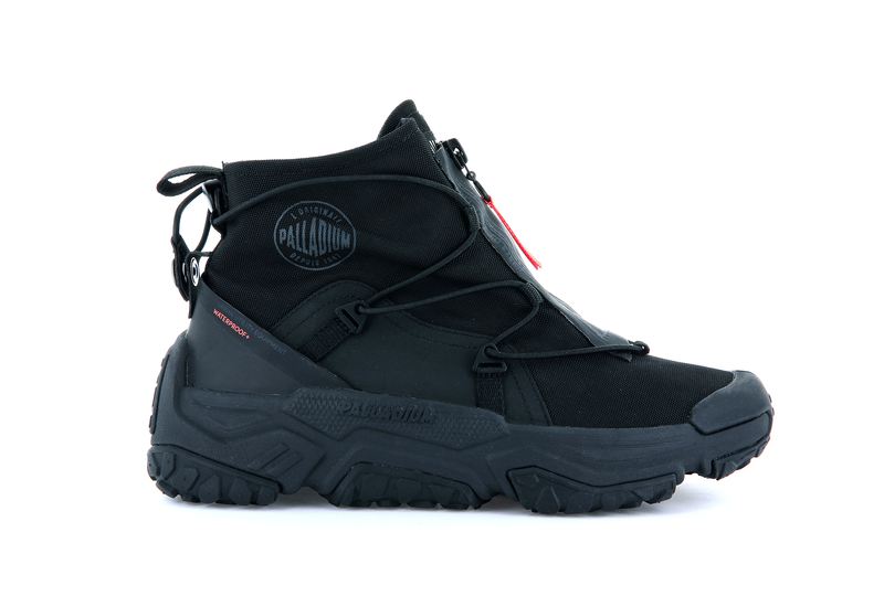 Black Kids\' Palladium Off-Grid Hi Zip Waterproof + Low Tops | 1508YEXPQ