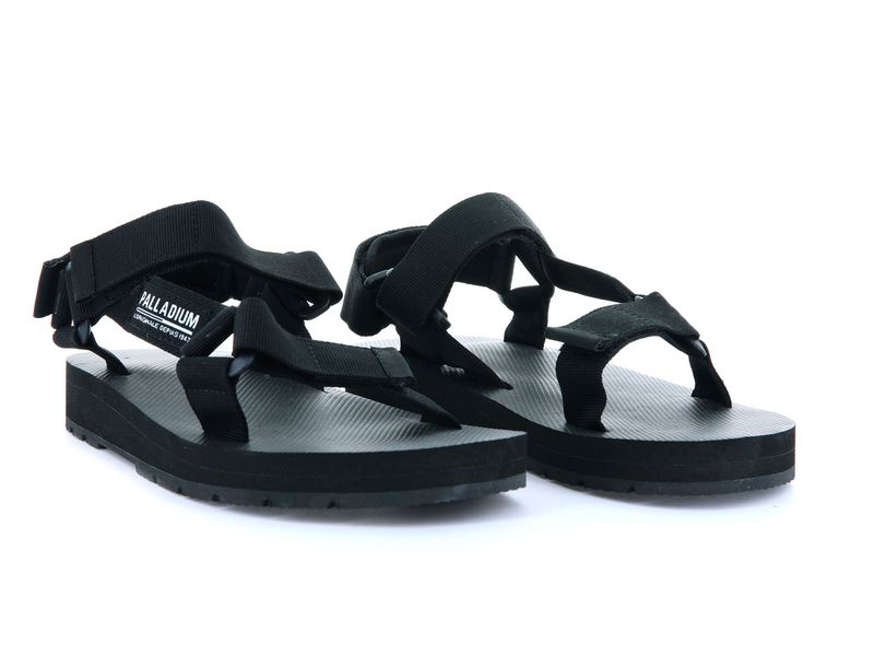 Black Kids' Palladium Outdoorsy Urbanity Sandals | 1089WDHRI