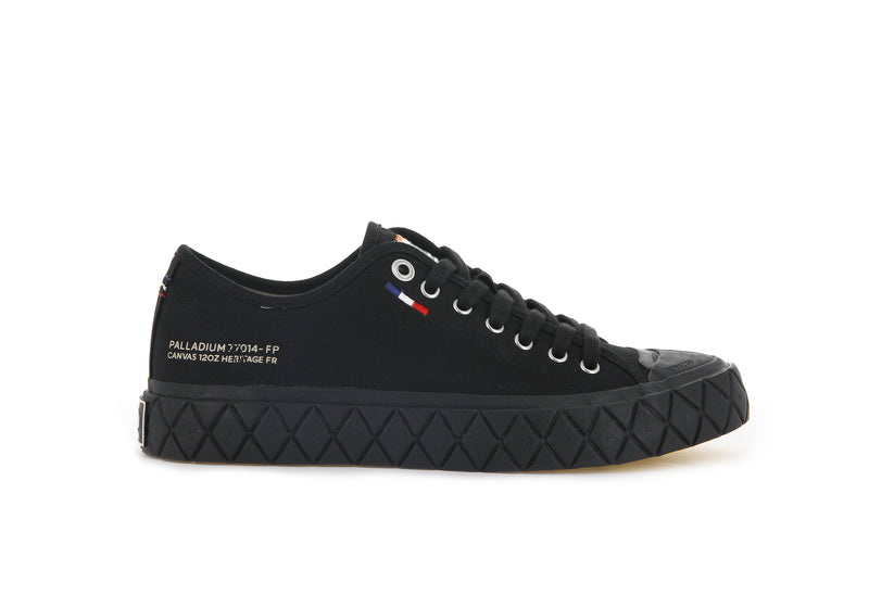 Black Kids\' Palladium Palla Ace Canvas Low Tops | 9754WFZGL