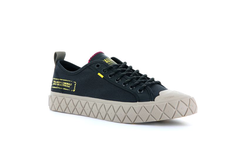 Black Kids' Palladium Palla Ace Supply Lo Low Tops | 4602VLMBC