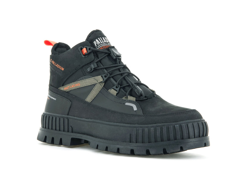 Black Kids' Palladium Pallashock Travel Wp+ Boots | 9827KXELY