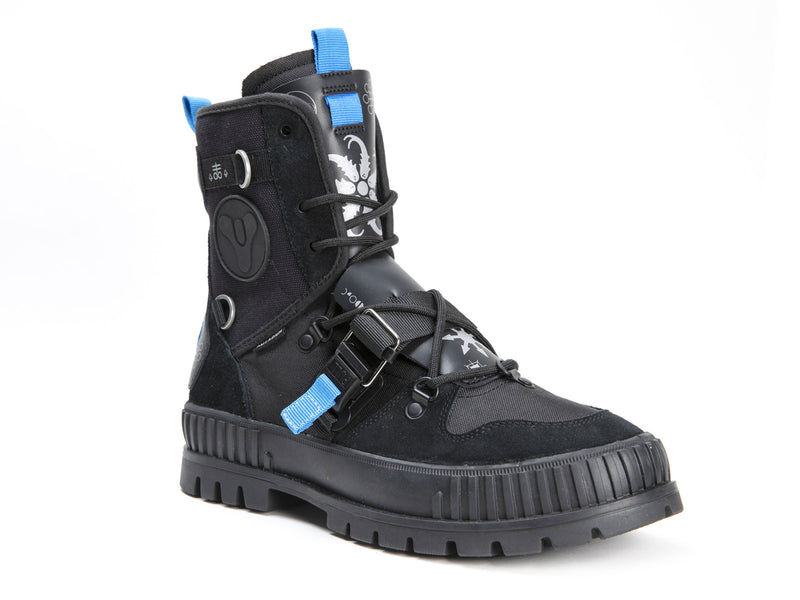 Black Kids' Palladium Pallashock Witch Queen X Destiny Boots | 7510ILBZW