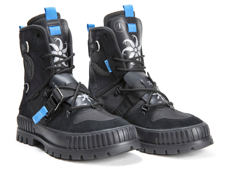 Black Kids' Palladium Pallashock Witch Queen X Destiny Boots | 7510ILBZW