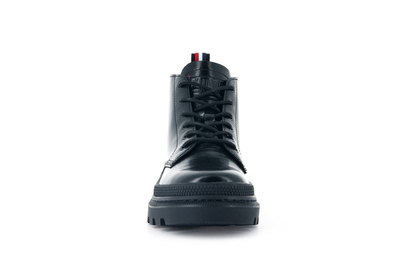 Black Kids' Palladium Pallatrooper Hi-1 Boots | 2563PQMBN