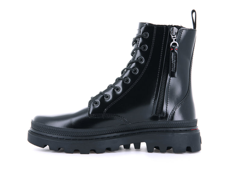 Black Kids' Palladium Pallatrooper Off-1 Boots | 4568GBYSZ