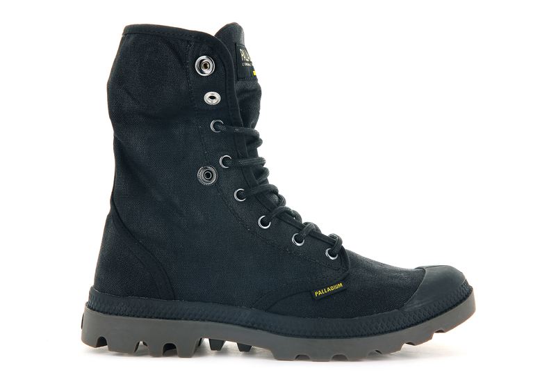 Black Kids' Palladium Pampa Baggy Wax Boots | 2483QBYIE