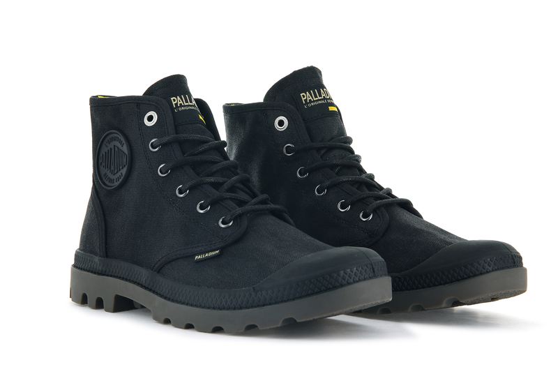 Black Kids' Palladium Pampa Hi Wax Boots | 8036LYVGK