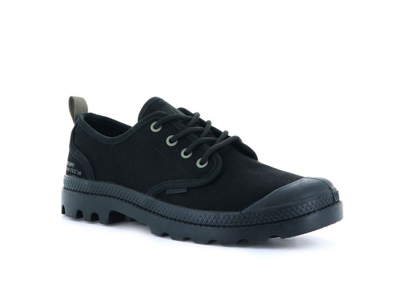 Black Kids' Palladium Pampa Oxford Heritage Supply Low Tops | 7082CHYNR