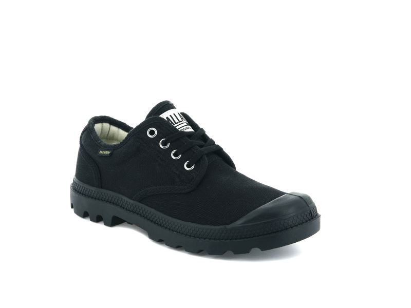 Black Kids' Palladium Pampa Oxford Originale Low Tops | 4681OIRHQ