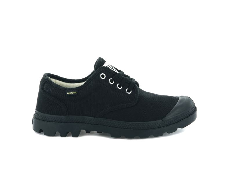 Black Kids\' Palladium Pampa Oxford Originale Low Tops | 4681OIRHQ