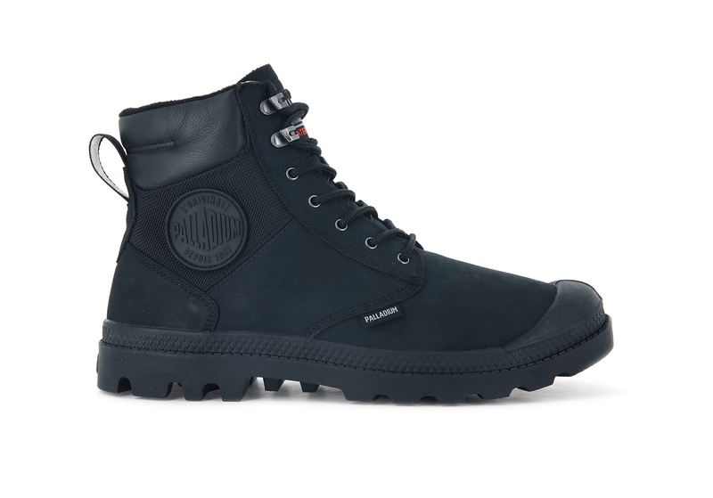 Black Kids\' Palladium Pampa Shield Wp+ Lux Boots | 6045HPFRZ