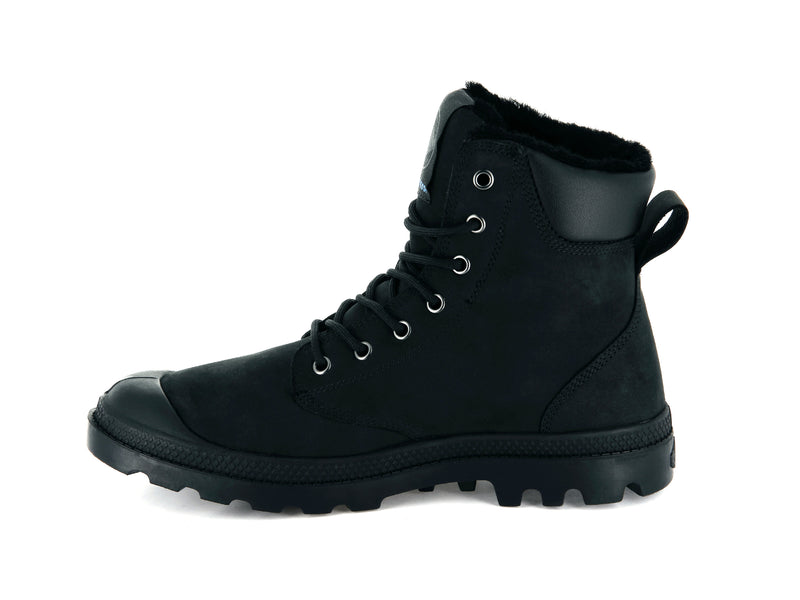 Black Kids' Palladium Pampa Sport Cuff Wps Boots | 6493HMUQR