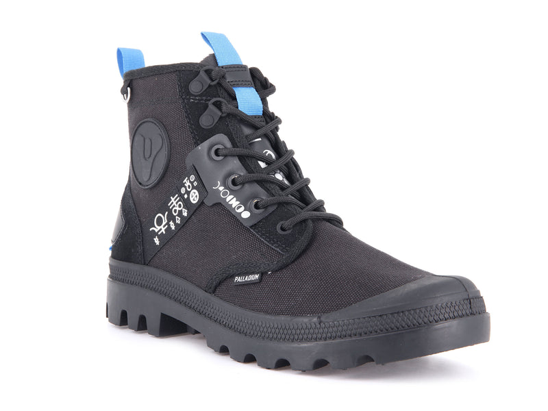 Black Kids' Palladium Pampa Witch Queen X Destiny Boots | 0749LEURY