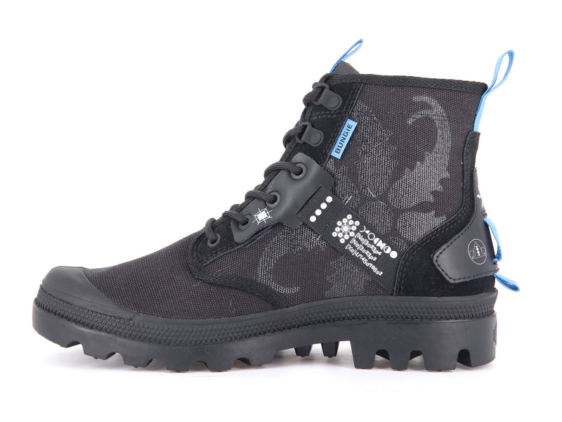 Black Kids' Palladium Pampa Witch Queen X Destiny Boots | 0749LEURY