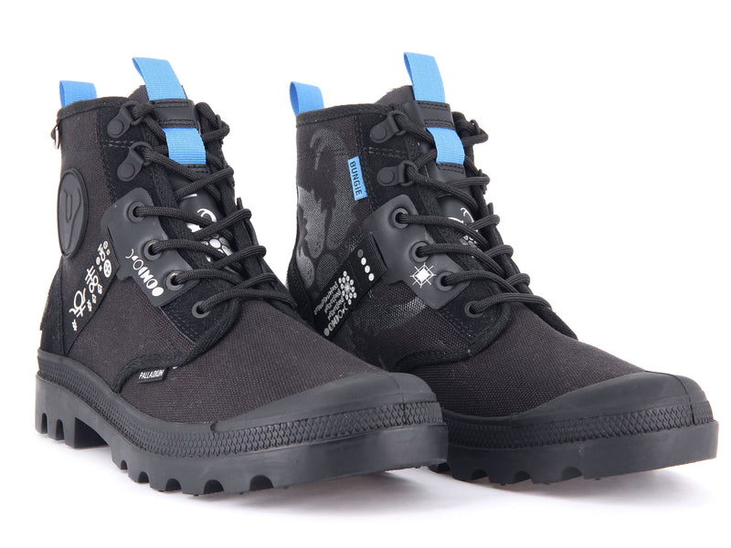 Black Kids' Palladium Pampa Witch Queen X Destiny Boots | 0749LEURY