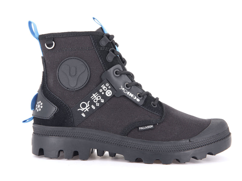 Black Kids\' Palladium Pampa Witch Queen X Destiny Boots | 0749LEURY