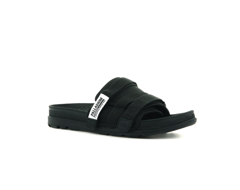 Black Kids' Palladium Solea Slides | 7521HQSEB