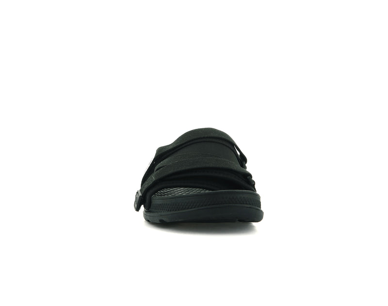 Black Kids' Palladium Solea Slides | 7521HQSEB