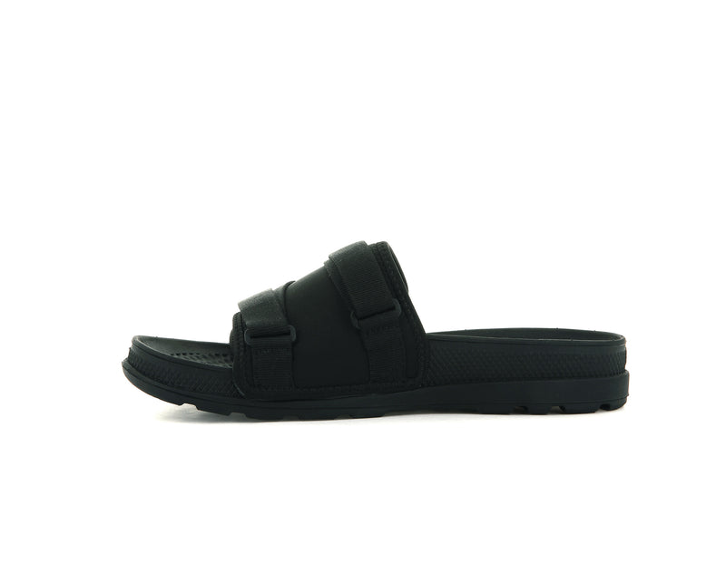 Black Kids' Palladium Solea Slides | 7521HQSEB