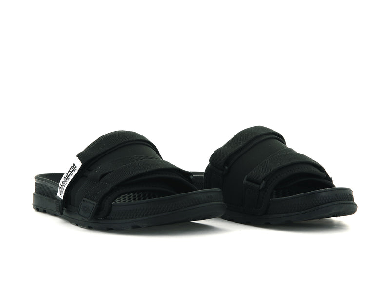 Black Kids' Palladium Solea Slides | 7521HQSEB